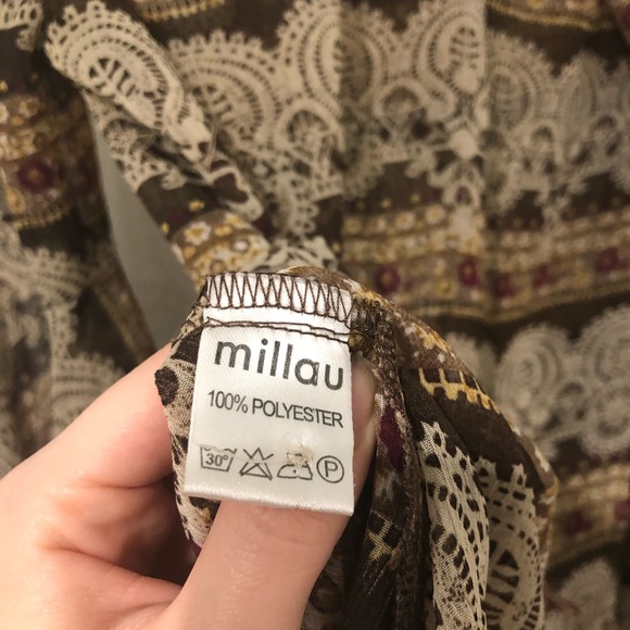 Millau Boho Hippy Tribal Aztec Summer Blouse S - Picture 7 of 8